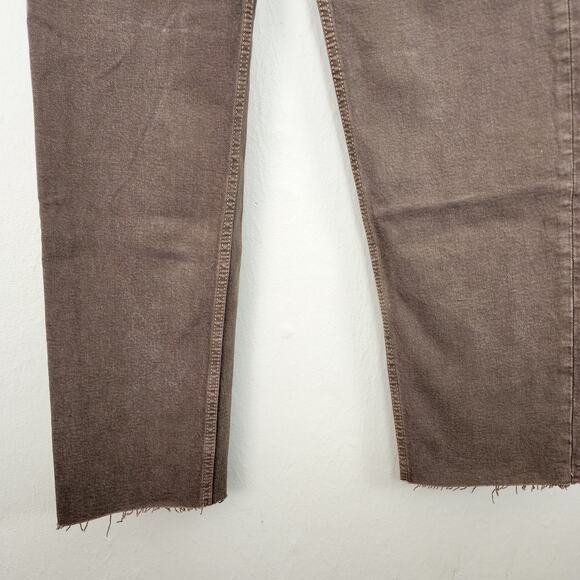 NEW Re/Done 70s Ultra High Rise Stove Pipe Jean in Washed Chocolate 26 - Picture 8 of 12